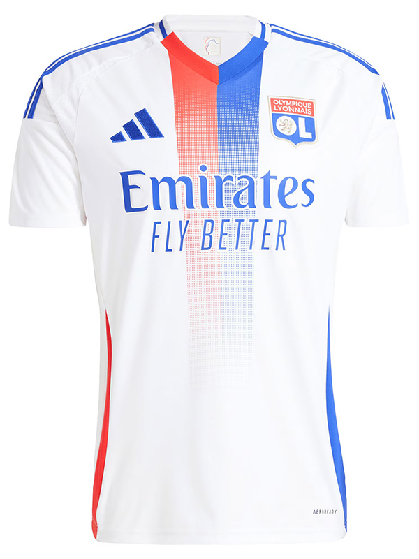 Olympique Lyonnais home jersey lyon soccer uniform men's first football kit sports top shirt 2024-2025